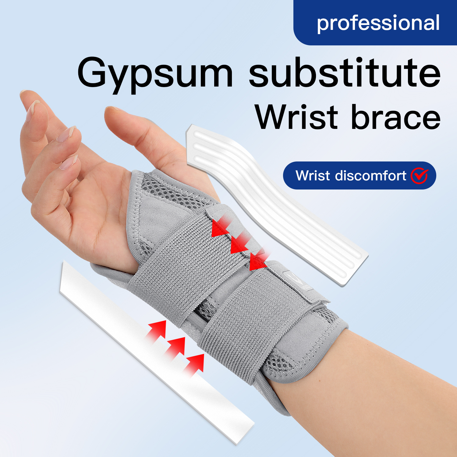 2PC Finger Joint Pain Tendon Sheath Adjustable Dual Strap Wrist Guard with Thin Thumb Strain Protection Strap Wrist Guard