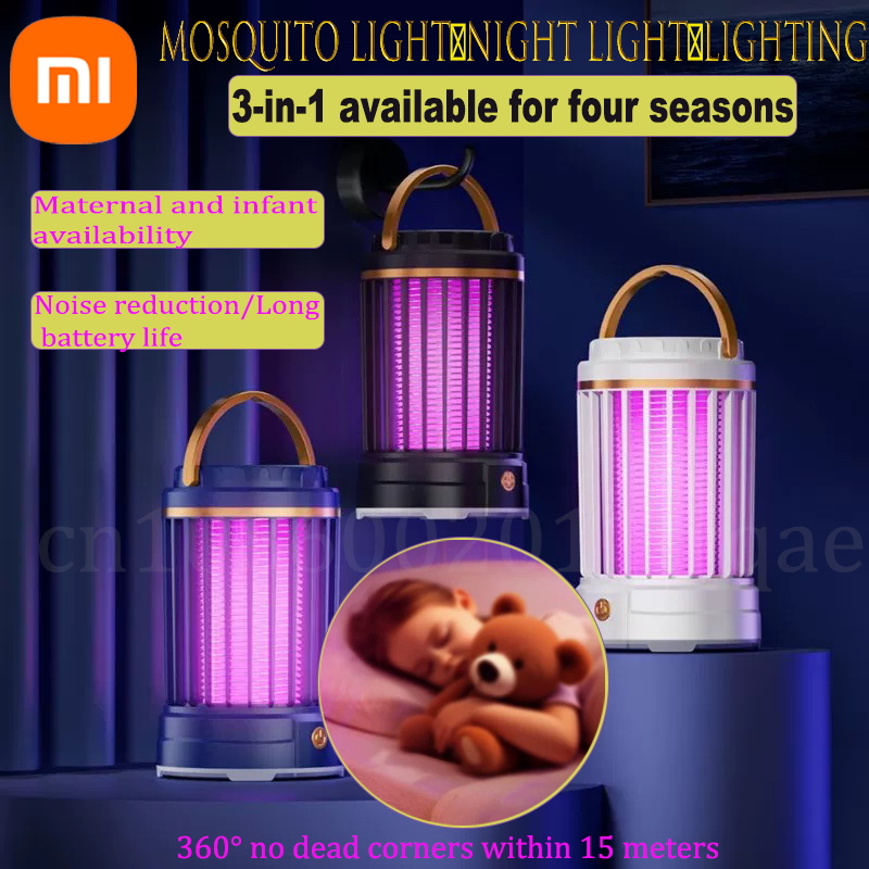 Xiaomi – lumière anti-moustiques, grande capacité, piège à moustiques à ondes lumineuses, silencieux, puissant, choc électrique, 2000mAh