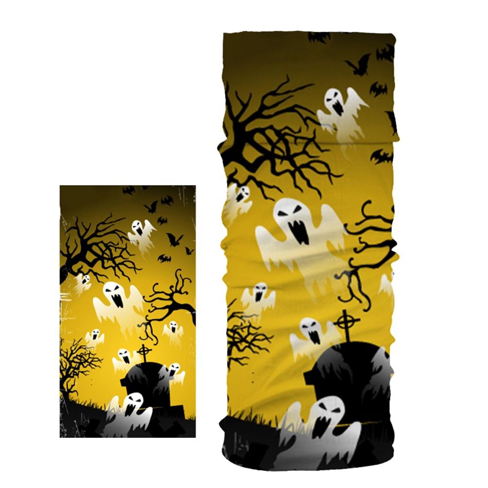 Bat Pumpkin Halloween Pattern Head/Face/Mask Neck Bandana Scarf Dual-use Magic Tube HeadScarf Cycling Sport Headwear Turban: N  13
