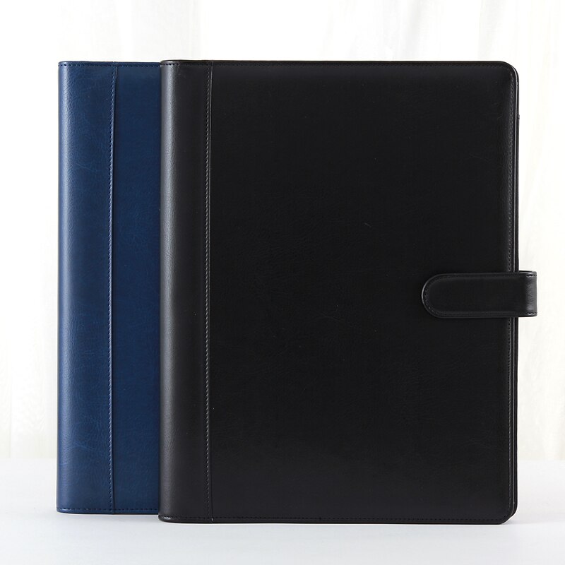Classeur de Documents en cuir A4, sac de rangement de données, stylo calculatrice multifonction, organisateur d&#39;affaires, Clip de gestionnaire de bureau robuste