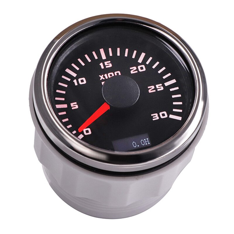 52MM Diesel Engine Tachometer 3000 RPM Tacho Meter LCD Digital Hour meter With Red Backlight 9-30V Tachometer For Motorcycle