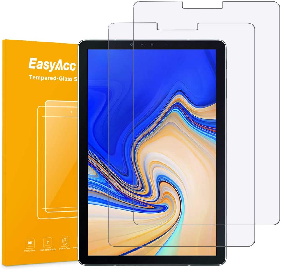 Easyacc 2 Pcs Samsung Galaxy Tab S4 10.5 Screen Protector Gehard Glas Film Clear Anti-kras 9H Hardheid gehard Glas