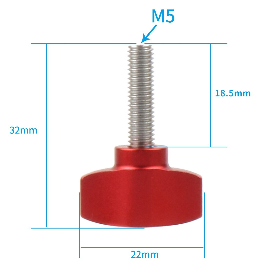 Alu mi num regulowany długi kciuk gałka nakrętka śruby M5 dla GoPro Hero 9 8 7 6 Max Sjcam Mi 4K dla Osmo Action Camera nurkowanie akcesoria: T Type C Red