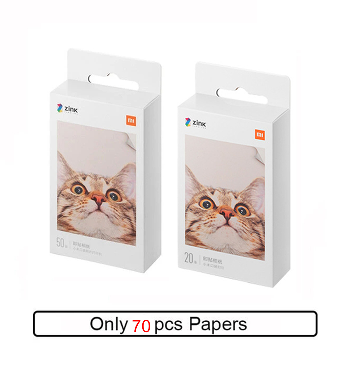Printer Xiaomi Zink Pocket Printer Papier Zelfklevend Photo Print Lakens Xiaomi 3-Inch Mini Pocket Photo papier: Only 70pcs Paper