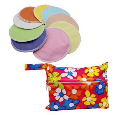 Ultra Zachte Bamboe Verpleging Pad Herbruikbare Wasahable Droog Blijven Borst Pads: With 1 wet bag