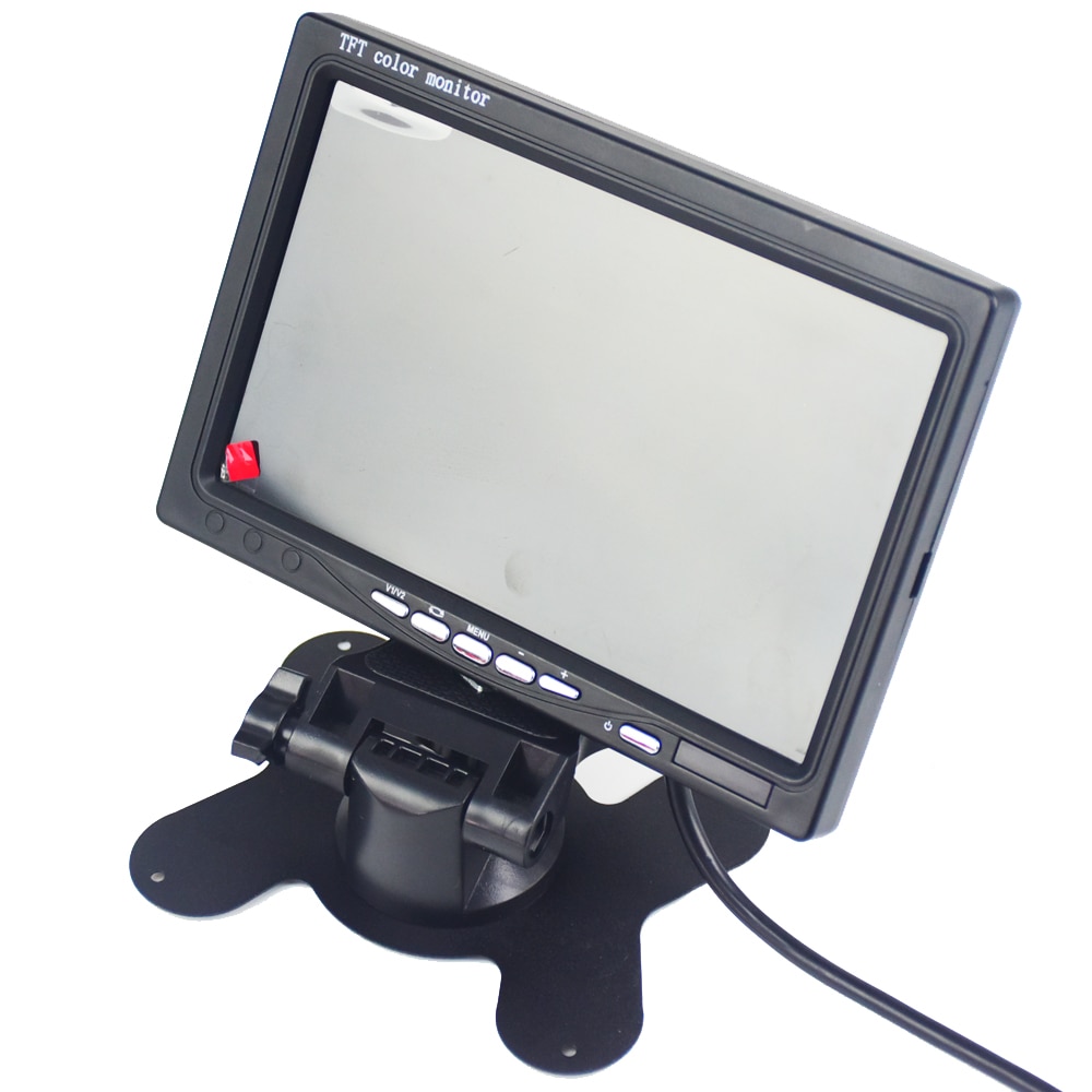 7 Zoll Farbe TFT LCD DC 12 V Auto-Monitor Rückansicht kopfstütze Anzeige Mit 2 Kanäle Video-eingang Für DVD VCD Umkehr kamera