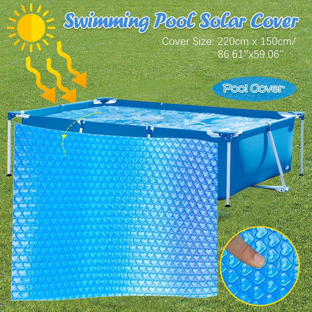 Zwembad Copertura Per Piscina Solare 15ft Piscina Copertura Zwembad Copertura Della Piscina Solare Della Copertura Del Piede di Cui Sopra Terra Blu di Protezione di Nuoto Piscina