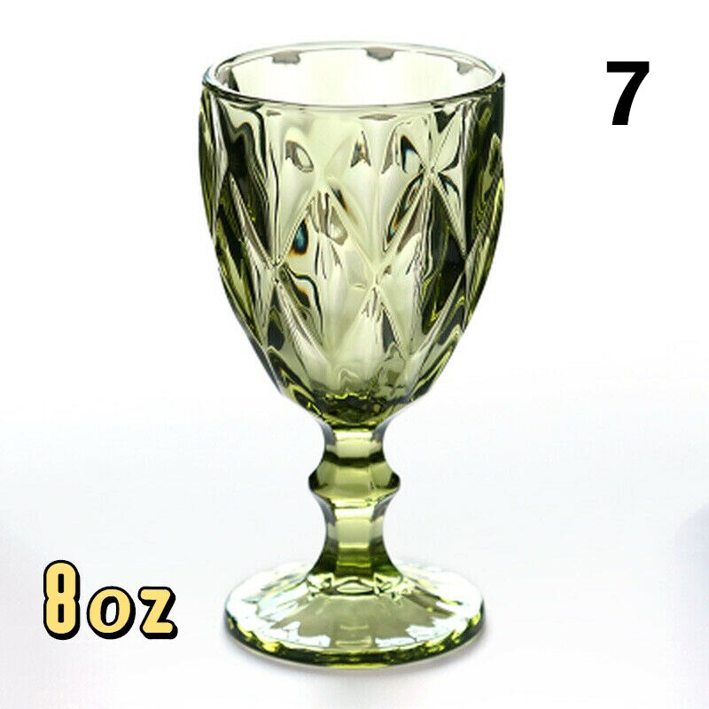 1 pz 240/300ml bicchiere da vino rosso in rilievo retrò calice bicchiere da succo bere Champagne whisky Cup decorazioni per feste di nozze: 7 small