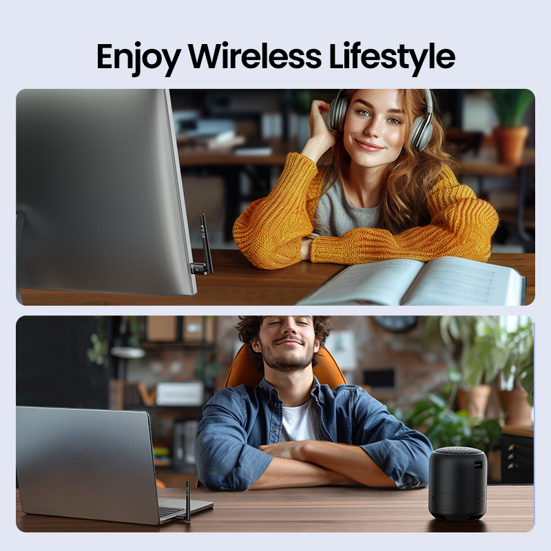 UGREEN Adapter USB Bluetooth 5.3 5.4 120M Dongle do komputera Bezprzewodowa mysz Klawiatura Muzyka Odbiornik audio Nadajnik Bluetooth