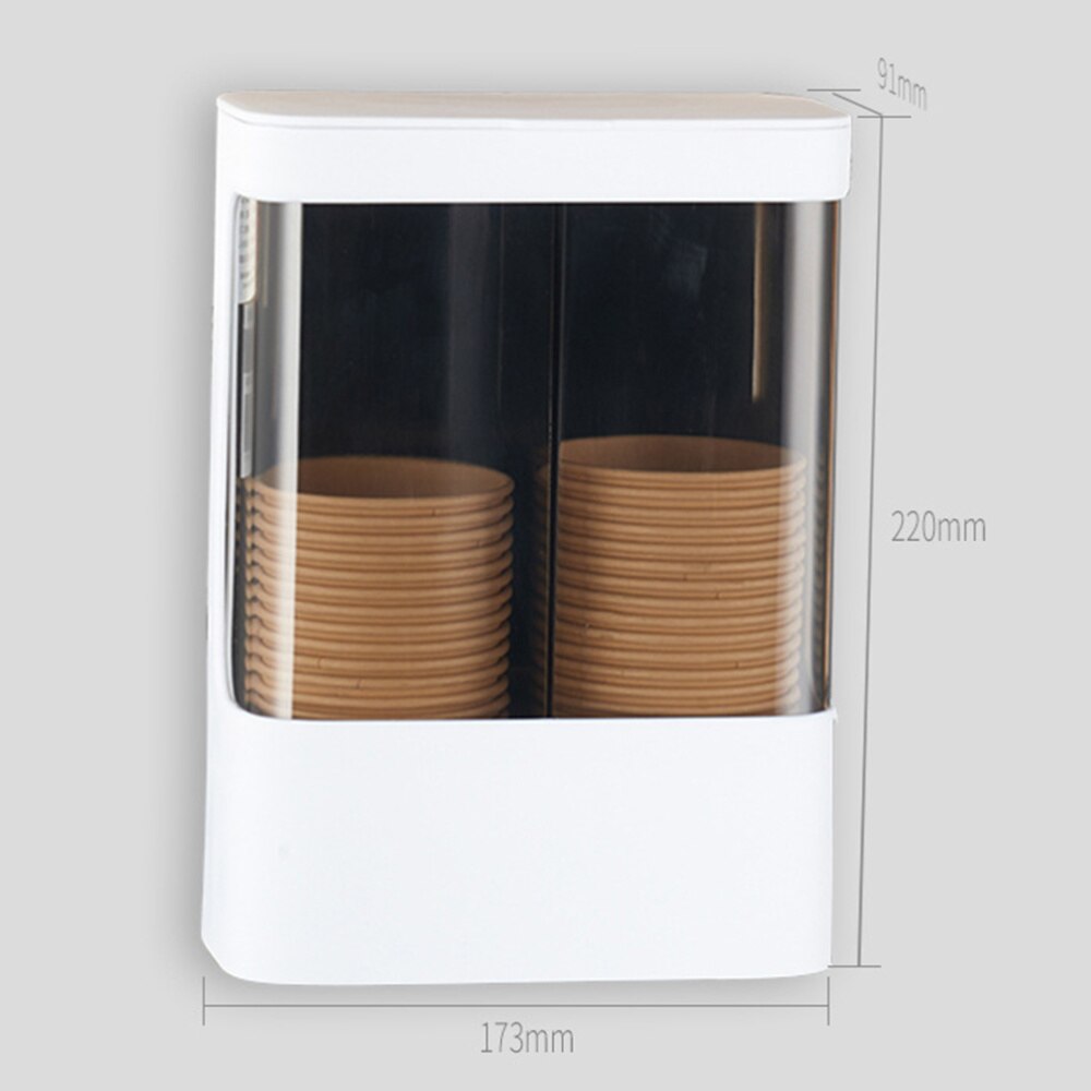 1PC Disposable Paper Cup Holder Large Capacity Disposable Cup Stand Wall Hanging Cup Container Wall-mounted Cup Dispenser for Of