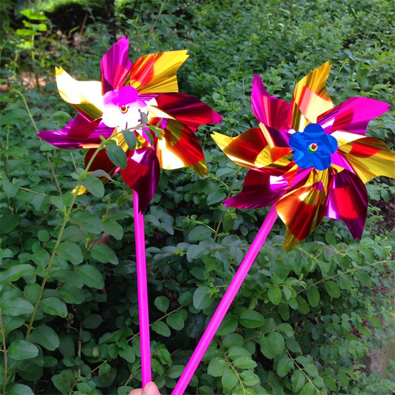1 stks Windmolen Wind Spinner Kids Zonnebloem Plastic Kleur Decoratie Outdoor Voor Kinderen Speelgoed Sport Willekeurige