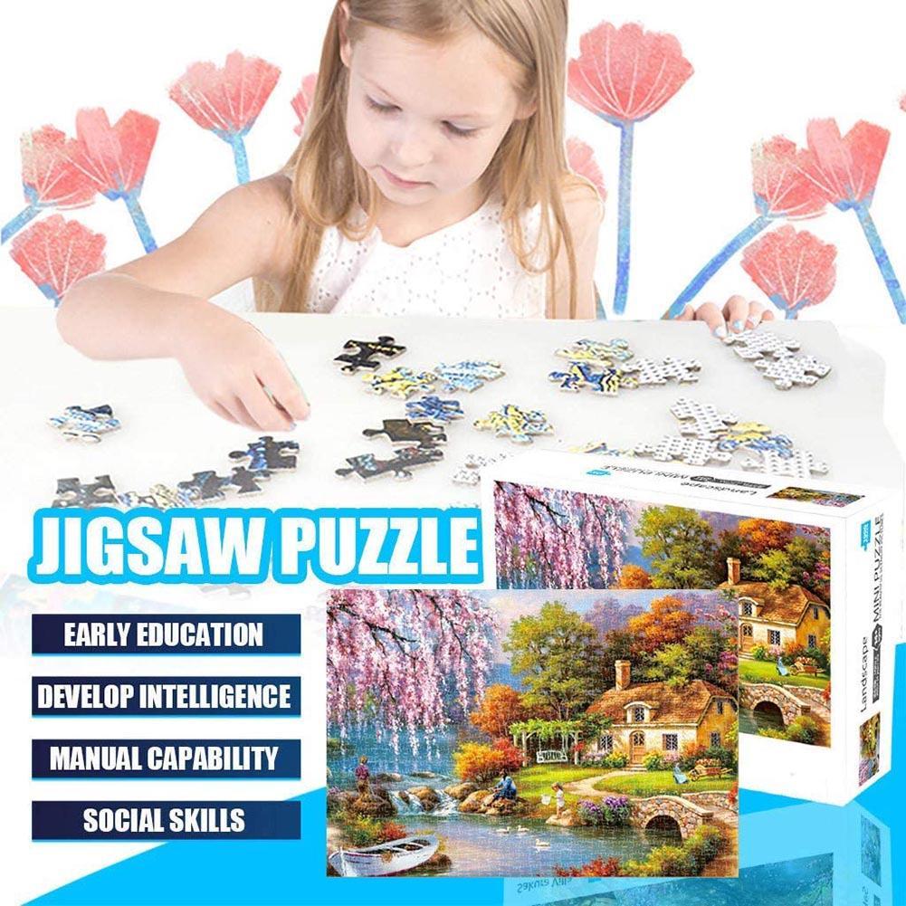 Uitverkoop! 1000Pcs Idyllische Landschap Puzzel Kids Volwassen Decompressie Game Speelgoed