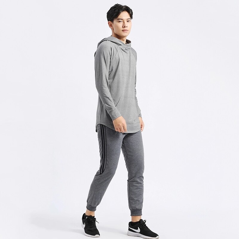 Men's Compression Hoodie - Basketball Style - Casual Sportswear - Hooded Sweatshirt