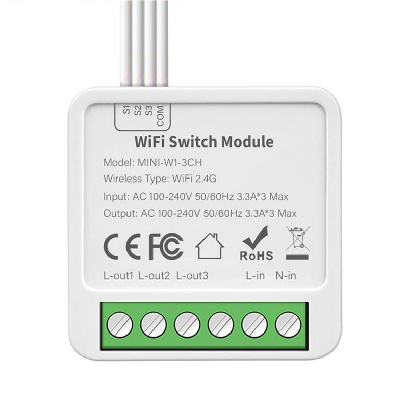 Tuya Zigbee/Wifi 1/2/3/4CH MINI inteligentny przełącznik dwukierunkowe sterowanie bezprzewodowy włącznik światła inteligentna automatyka domowa za pośrednictwem Alexa Google Home: Bundle3