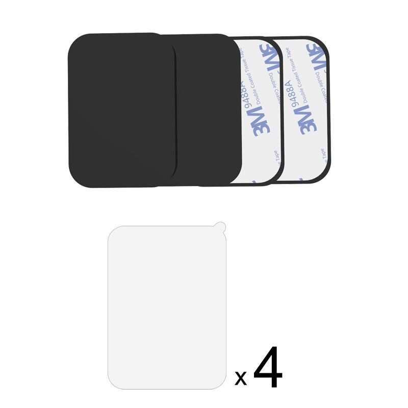 XMXCZKJ Metallplatte Universal Ersatz Metallplatte Mit Klebstoff Für Magnetplatte Autohalterung Telefonhalter Magnet Mobilen Ständer: 1-4Rectangle