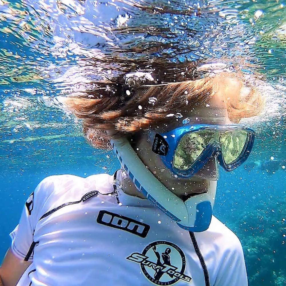 POWERBREATHER Nuova immersione Snorkel in silicone Snorkeling Morso a 2 vie per piscina Spiaggia Immersioni Subacquee Rebreather