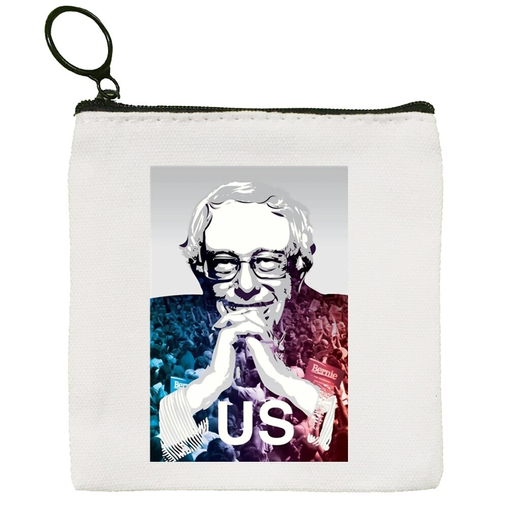 Bernie Sanders Inauguration Bernie Mood Canvas Coin Purse Coin Purse Collection Canvas Bag Small Wallet Zipper Key Bag: N