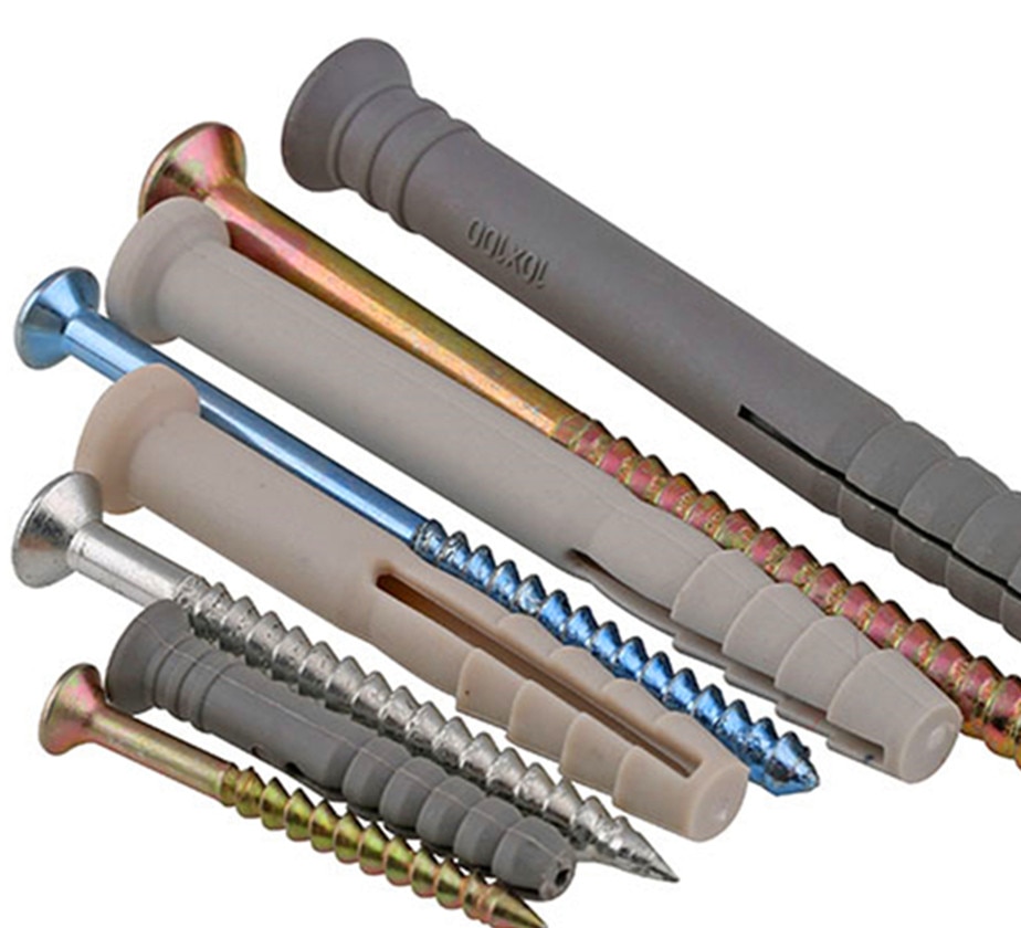 Plastic expansion pipe with screw percussion expansion bolt plastic expansion nail ground keel nail fixed m6m8mm