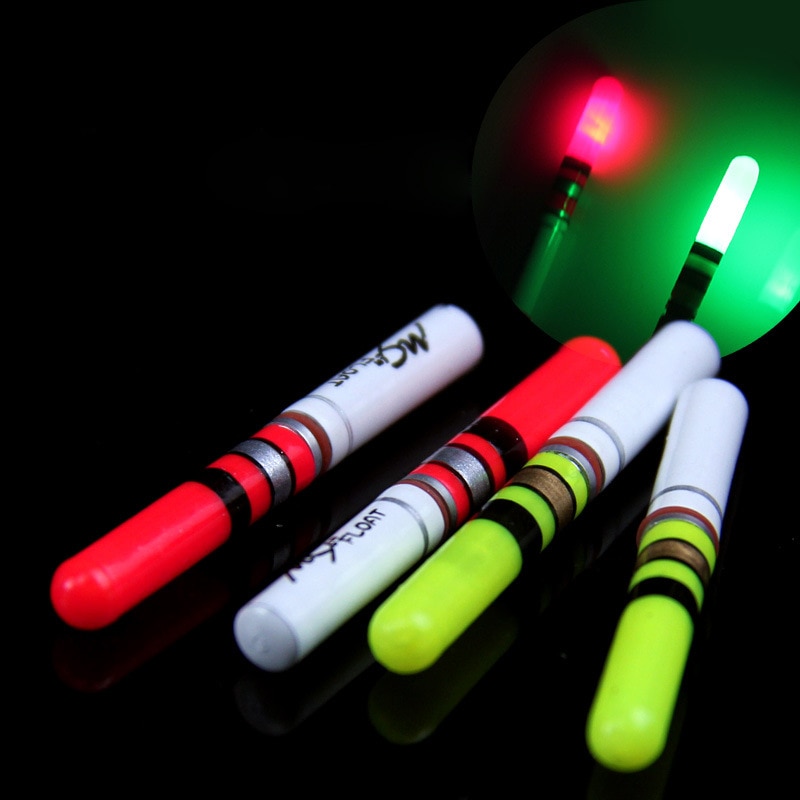 10Pc Angeln schweben Licht Stock Grün/Roten Anzug Für CR322 Batterie Betrieben LED Leucht schweben Für dunkel Wasser nacht Angeln J044