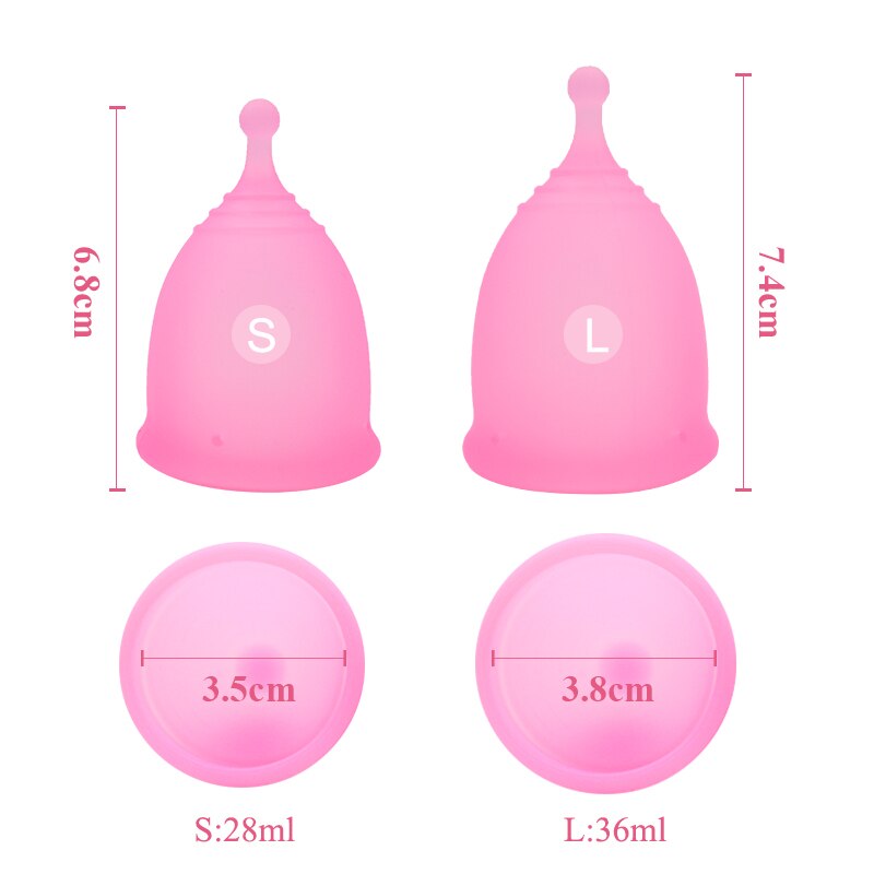 Copa menstrual para mujer, Copa de higiene femenina, Copa Menstrual reutilizable de grado médico de silicona, 100%