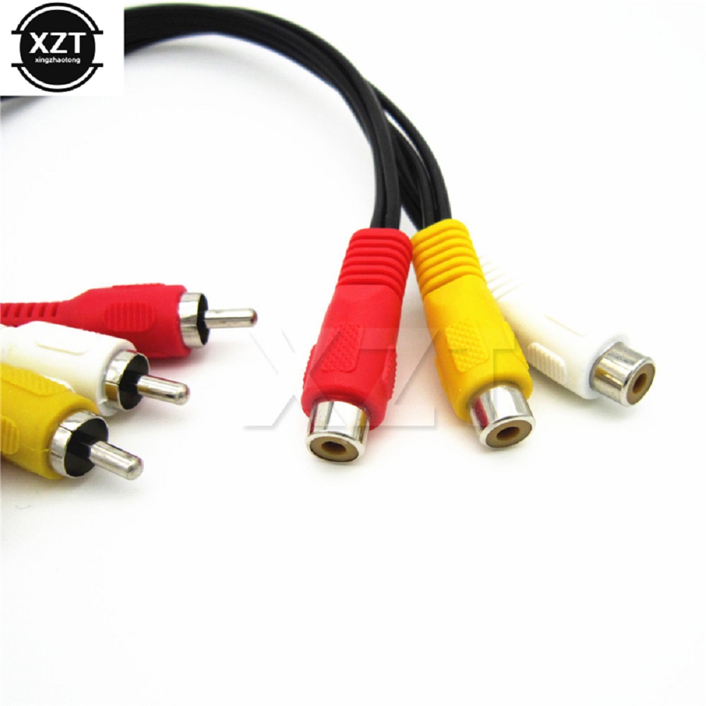 Audio Video Av Adapter Kabel Voor Tv Dvd Speler Video Splitter Voor HD-TV Rca Kabel 6 Rca Naar 3 Rca 9 Rca Mannelijke Vrouwelijke Plug Splitter