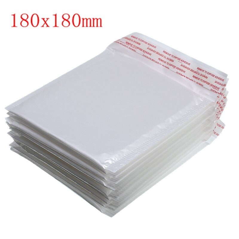 50 PCS/Lot White Foam Envelope Mailing Bag Different Specifications Bubble Mailers Padded Envelope Mailing Bag: 180x180mm