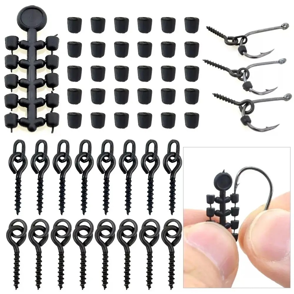 Hirisi 50 Stuks Rubber Kralen Voor Karper Vis Haak Karper Vissen Accessoires Vis Haak Stoper 20 Stuks Vissen Boilie Schroef Chod Rigs