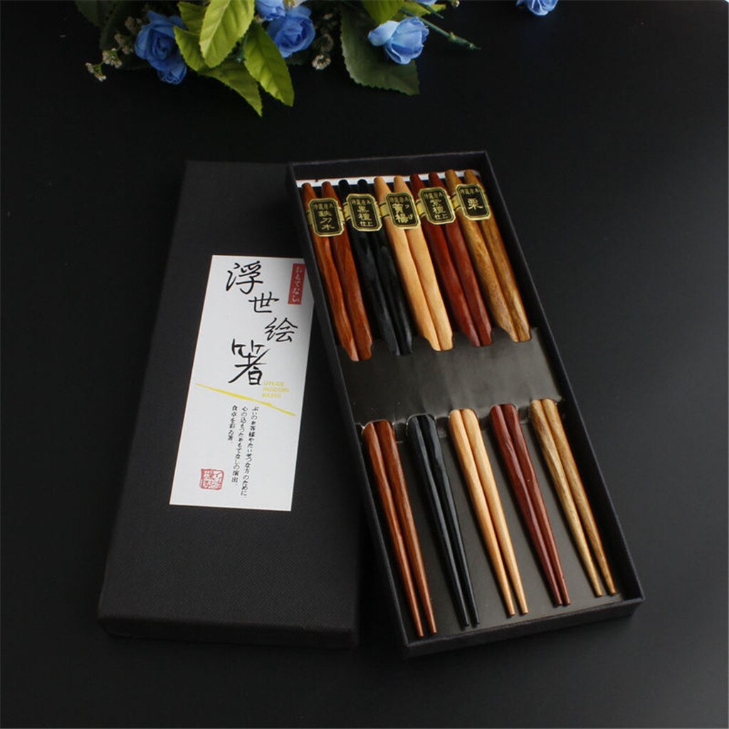 Natuurlijke Hout Chinese Eetstokjes Herbruikbare Servies Dinning Eten Japanse Chopstick Voor Sushi Voedsel Sticks Palillos Chino