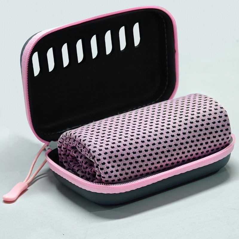 camping koelhanddoeken met EVA-hoes, compacte & draagbare reis-koelhanddoek, snel drogende handdoeken voor sport, gym, wandelen en yoga