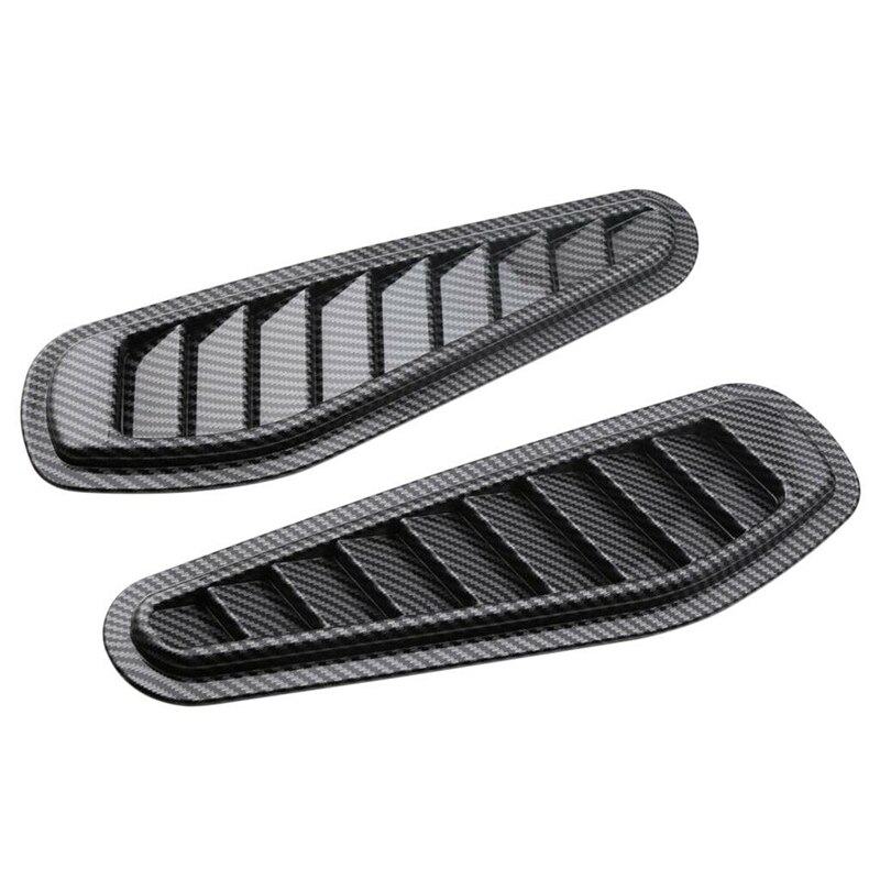 Fit Universal Car Air Flow Intake Cover Car Air Flow Intake Decorative Scoop Bonnet Vent Hood Cover Carbon Fiber Hood Style