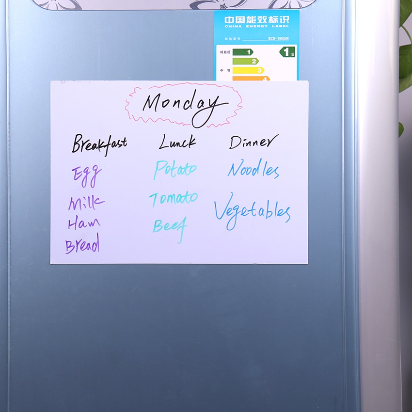 1PC A4 Soft Magnetic Board Magnetic Whiteboard Dry Erase Drawing Recording Board For Fridge Message School Supplies