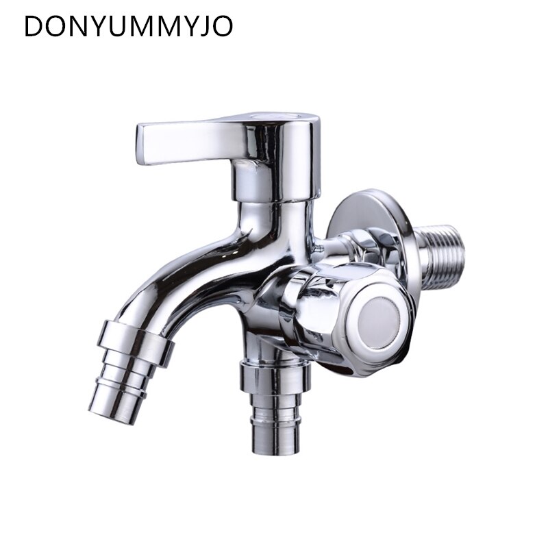 1pc Multi-function Faucet Double Faucet Quick Open Single Cold Bibcocks G1/2' Washing Machine Tap
