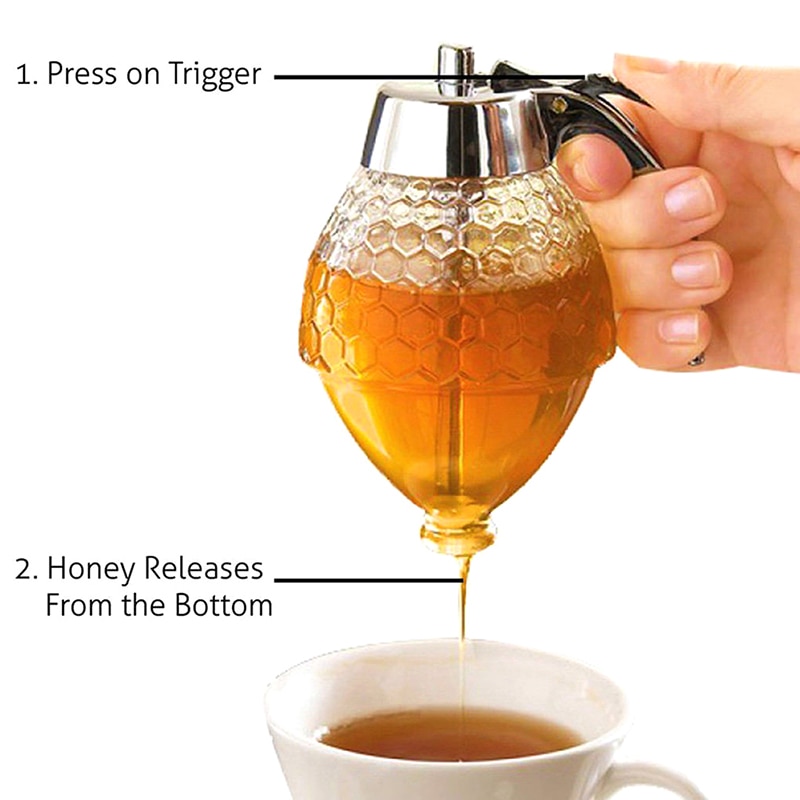 Sirup juice dispenser akryl honning sirup dispenser honning krukke hjem daglige fornødenheder
