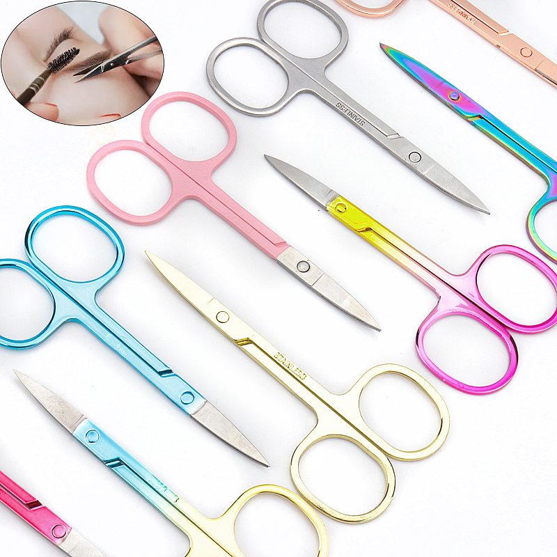 1Pc Wenkbrauw Schaar Make Wimper Trimmer Gezichtshaar Remover Manicure Nail Cuticle Schaar Beauty Tools