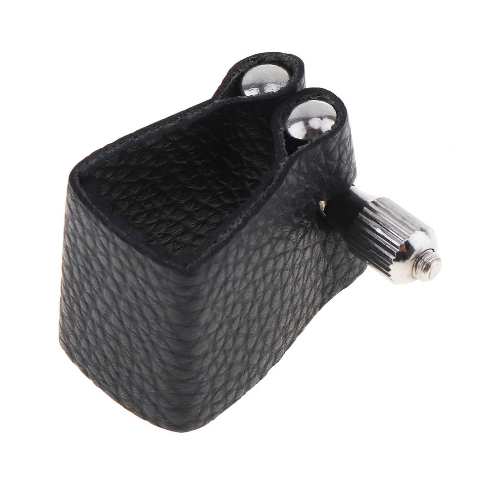 Saxofoon rietbinder duurzame leren rietbinder altsax mondstuk clip down e met zachte rubberen sluiting voor altsaxofoon
