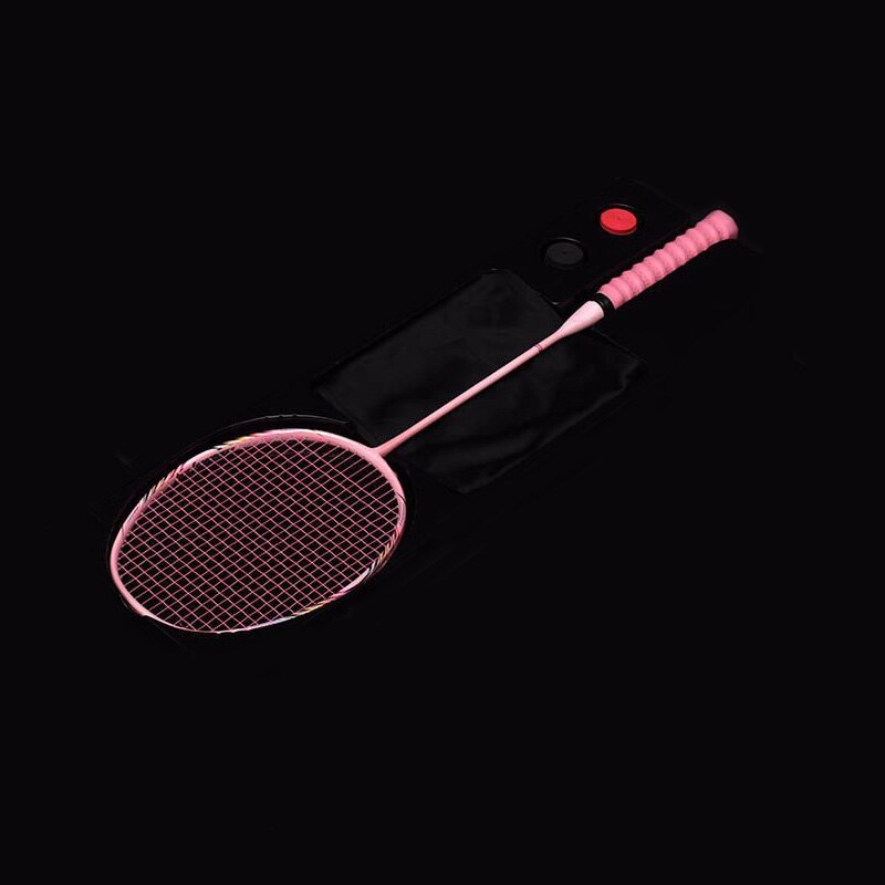 8u carbon integreret badminton ketcher ultra let flerfarvet offensiv single shuttlecock ketcher til spiltræning: 1 stk lyserød