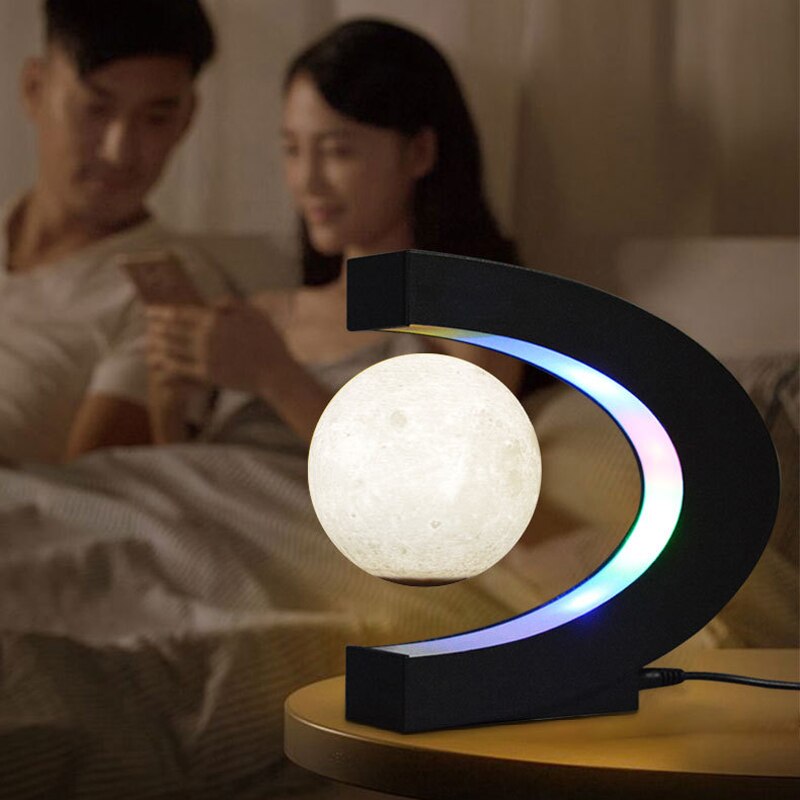 Ledowa mapa świata magnetyczny lewitujący globus księżyc lampa kolorowa glob biurko robić pracy w domu dekoracje edukacja zabawka Bussiness prezent