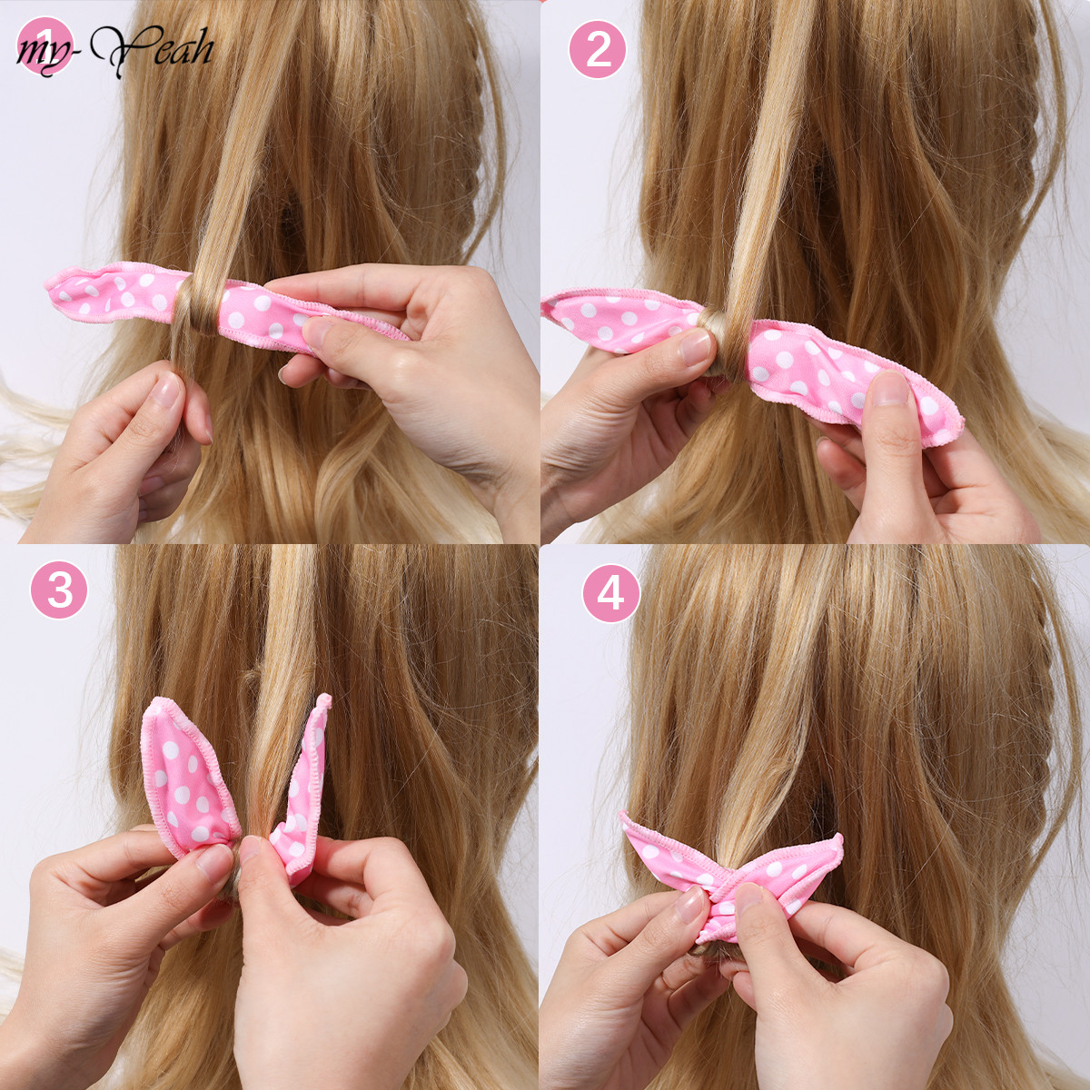 5Pcs Haar Rollen Flexibele Soft Foam Sponge Haarkrulspelden Heatless Haar Band Spiraal Krullen Diy Hair Styling Accessoires