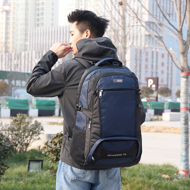Outdoor Camping Mountaineering Travel Bag Men's Thickened Nylon Waterproof Luggage Bag Sports Bag