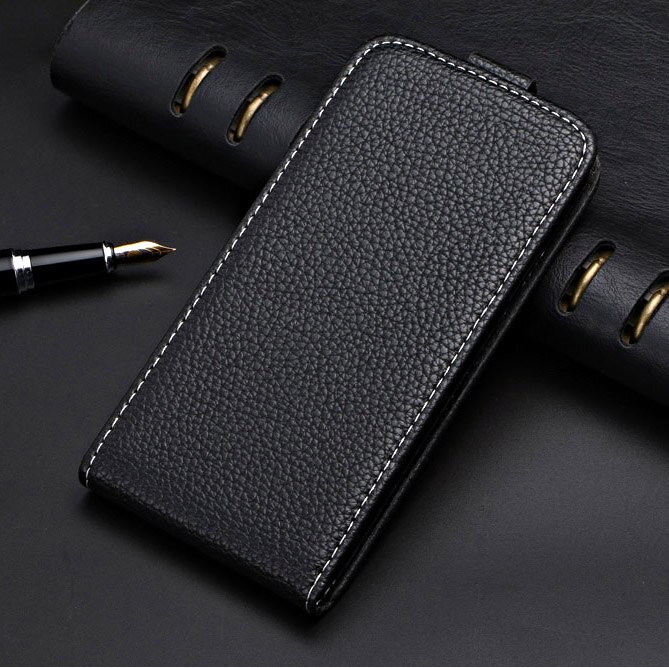 Business Vintage Flip Case For Digma LINX Base 4G Case 100% Special Cover PU and Down Plain Cute phone bag: Black lizi