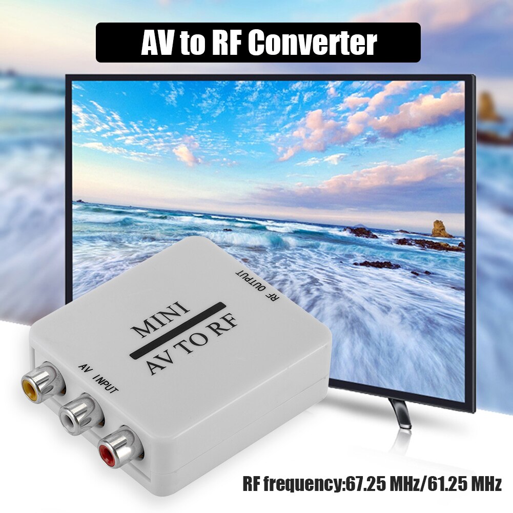 Multi-functional HD Video Adapter AV To RF Video Converter Durable Practical Classic Support RF 67.25/61.25MHz Amplifier