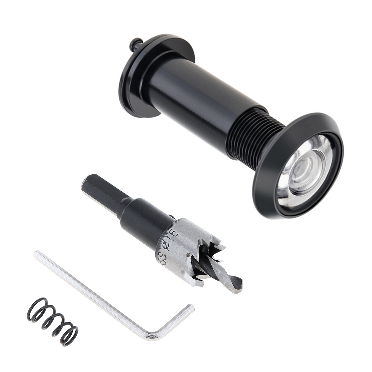 16Mm 200 Graden Deurkijker Hd Glazen Lens Groothoek Veiligheidsdeur Kijkgaatje Met Boor Set Voor Deuren 1.57-2.56Inch Dikte: Brons