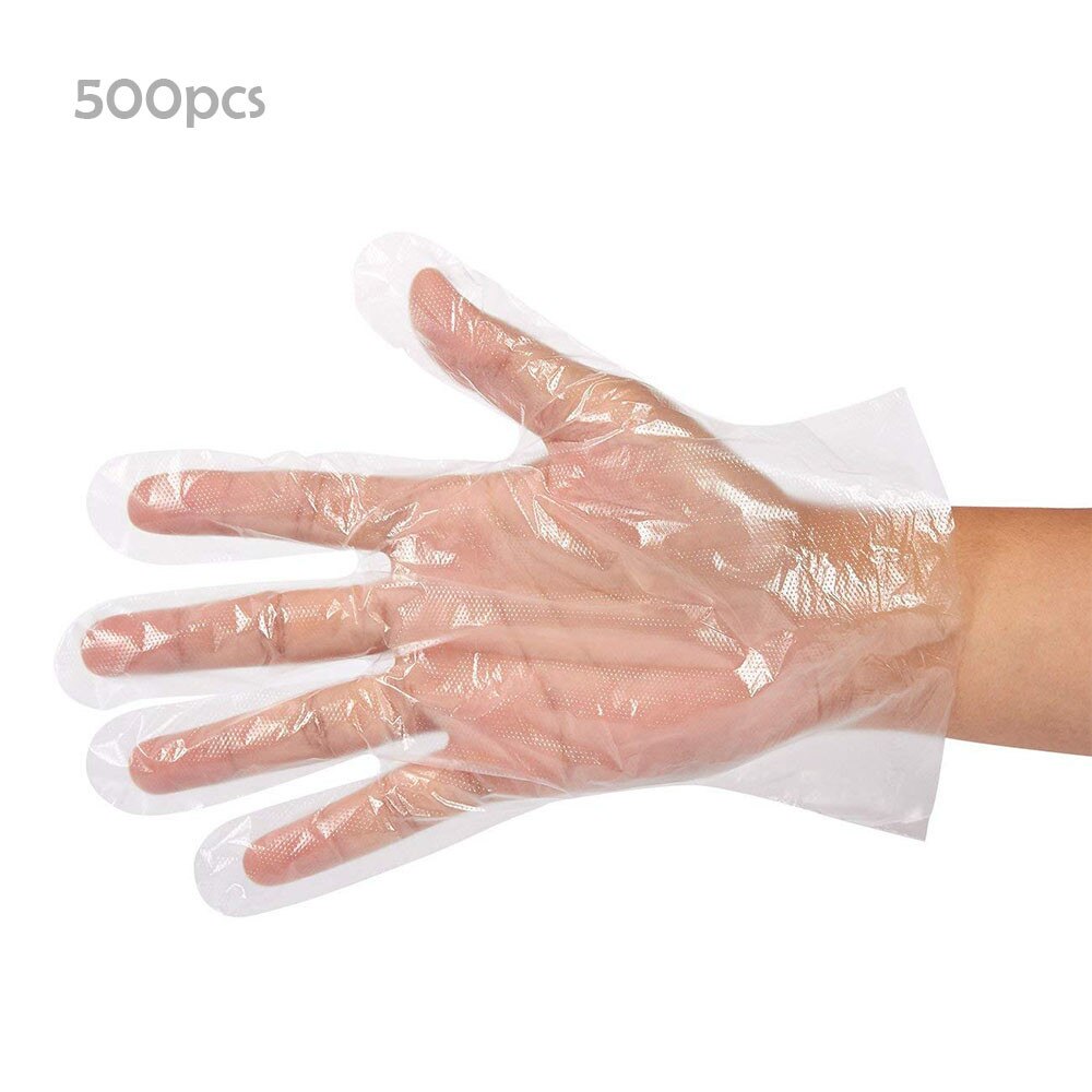 500 pçs luva descartável transparente fina luvas de vinil cozinha cozimento luva luvas de limpeza do jardim luvas de plástico doméstico: Default Title