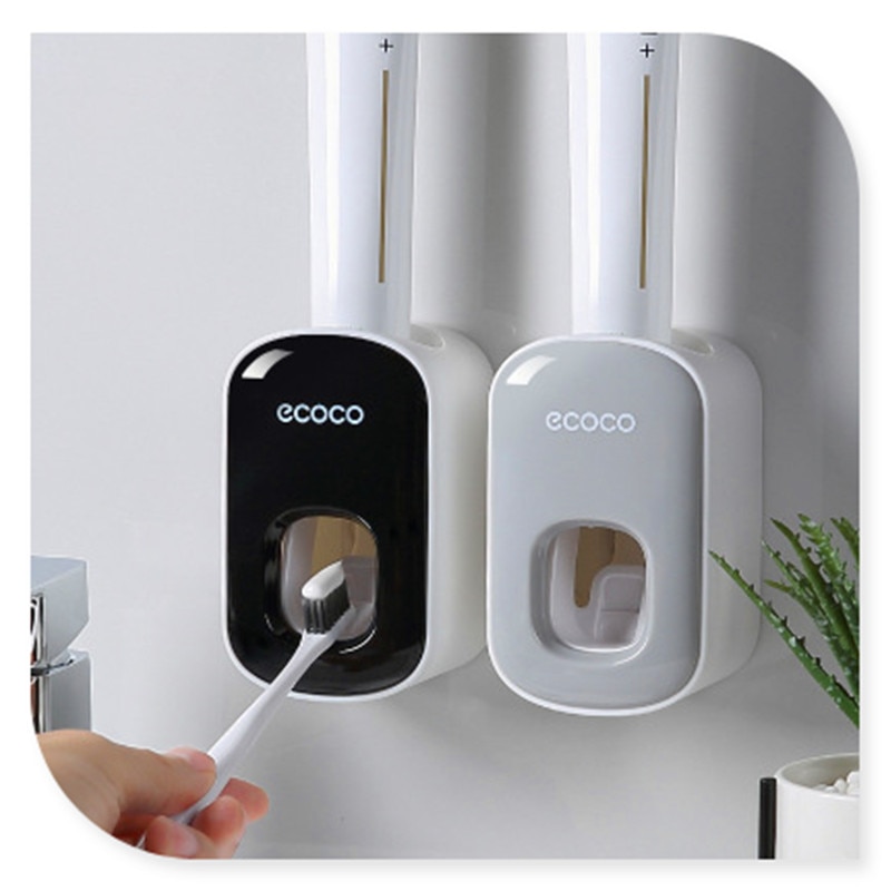 bathroom accessories set automatic toothpaste dispenser toothpaste extruder wall mount bracket toothbrush extruder brac