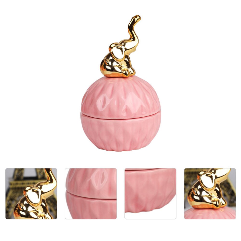 1Pc Candies Jar Keramische Delicate Pretty Opslag Container Tafel Decor Candy Container Sieraden Doos Kan Voor Thuis: Elephant