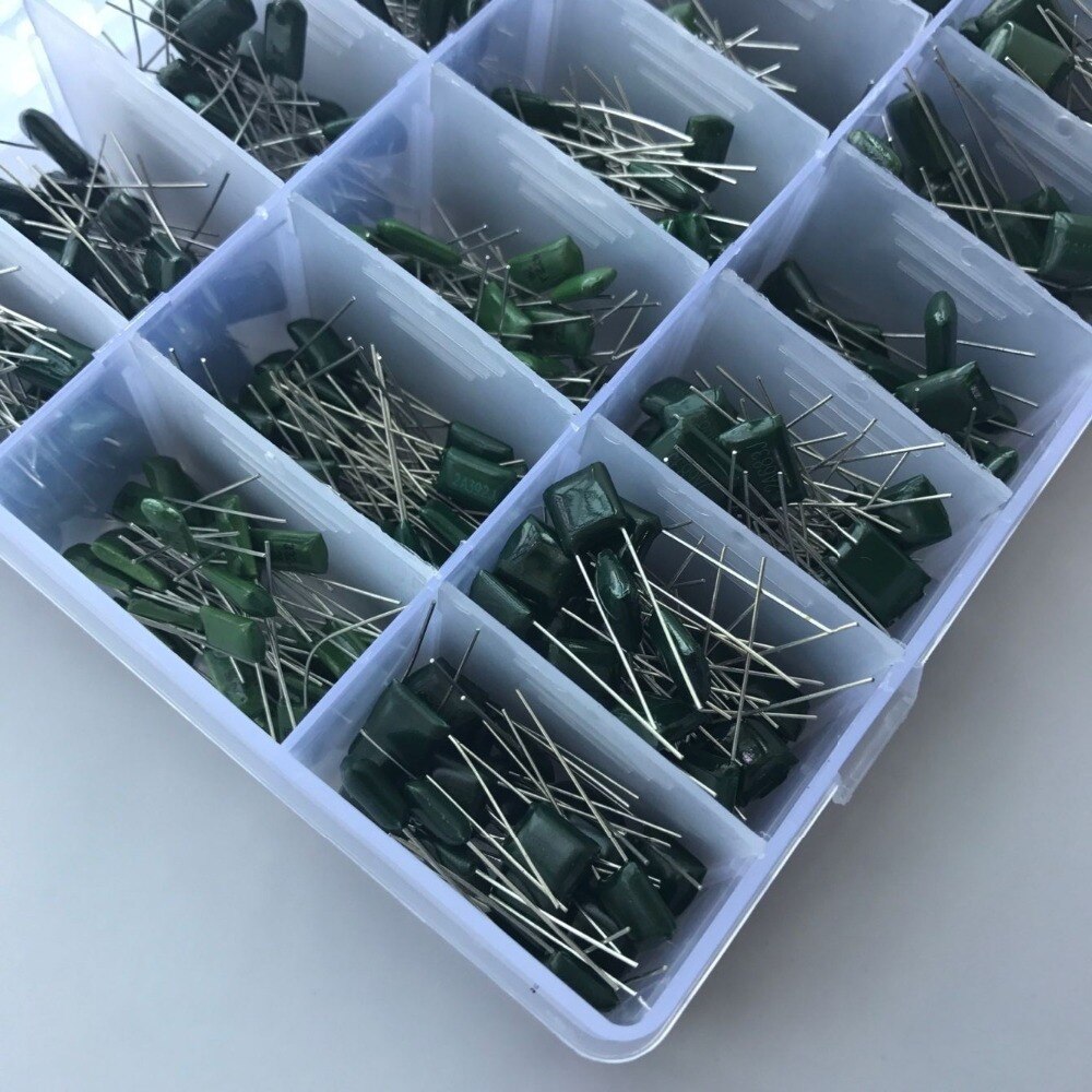 24 Values 660pcs 100V (2A221J~2A474J ) 2A221 2A331 2A471 2A561 2A681 2A102 2A222 2A302 Polyester Film Capacitor Assorted Kit