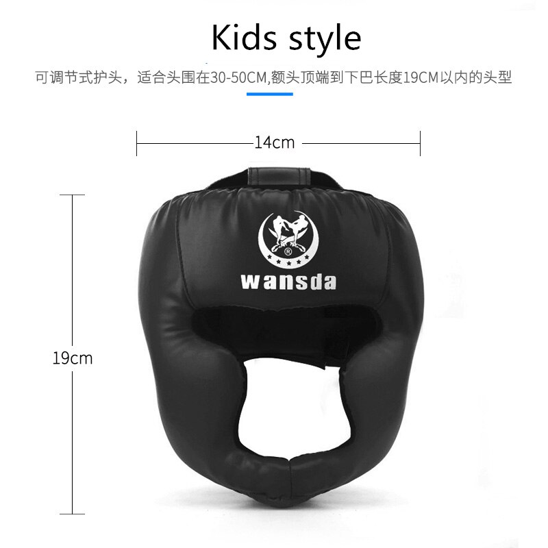 Casque de sécurité pour boxe, mma, protection de la tête, casque d'entraînement pour adultes et enfants, casque semi-couvrant pour le muay thaï et le kickboxing