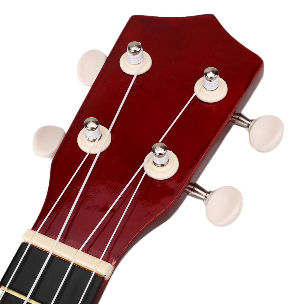 21 Inch Mahogany Wooden Ukulele Small Guitar Painted Color Dedicated Strings Foam Box
