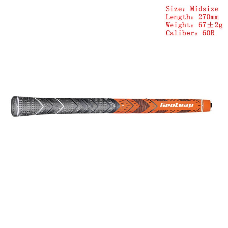 Golf Grips Multi Samengestelde Cord Rubber Standaard En Midsize Golf Club Grips 10 Stks/partij: orange-midsize
