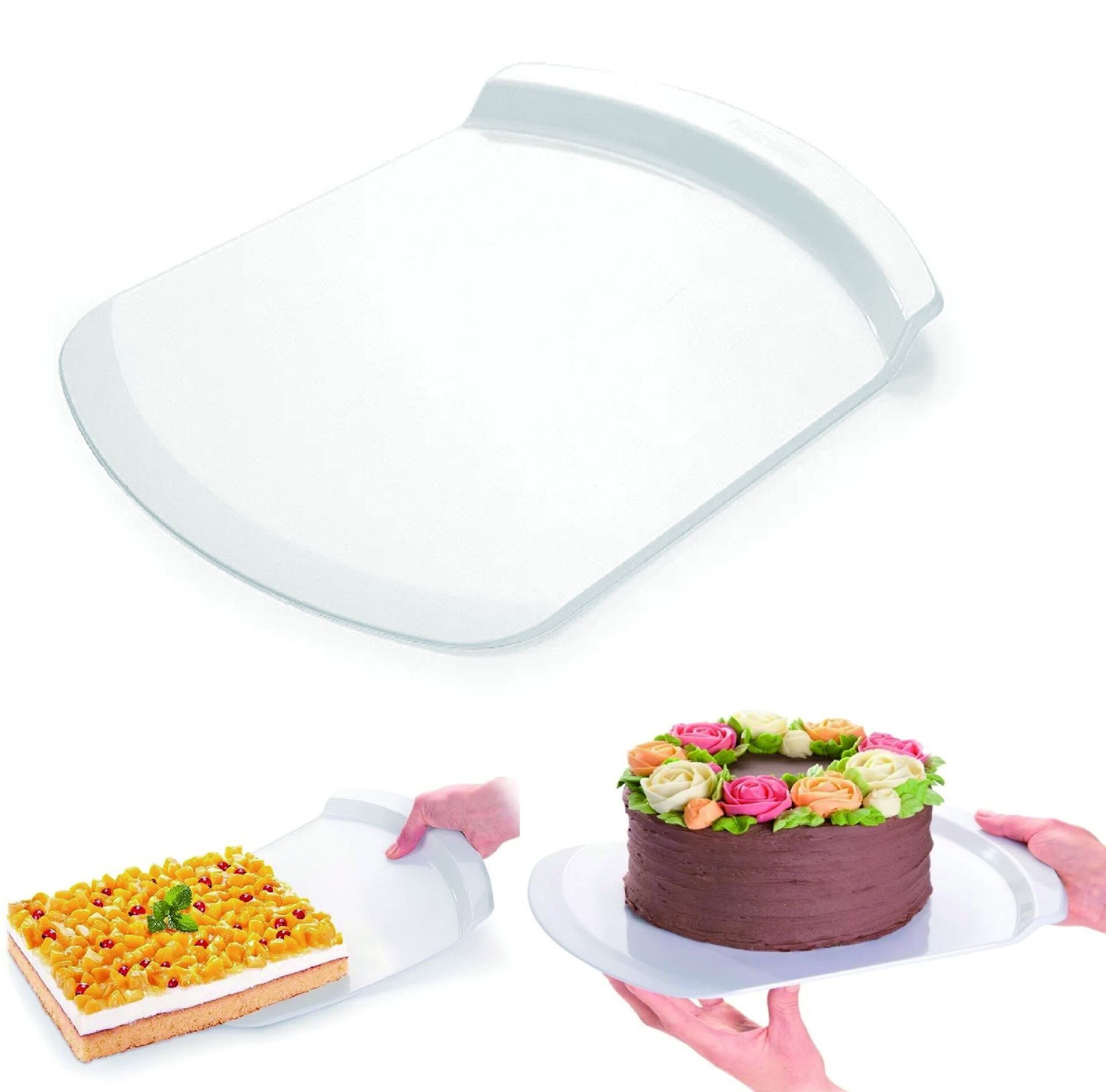 Cake Transfer Plaat Plastic Overdracht Cake Tray Bakken Tools Bewegende Plaat Cake Lifter Blade Schoppen Bakvormen Pastry Schraper
